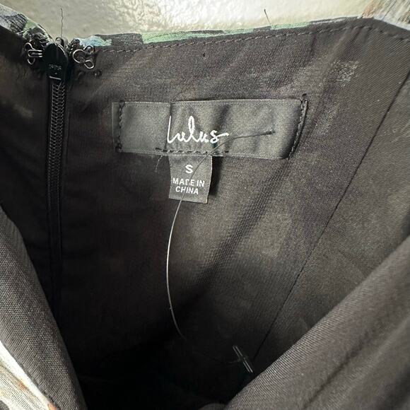 Lulus Dress Lush Loveliness Floral Midi Tie Strap Black Blue Pink S NWOT NEW - Picture 4 of 10